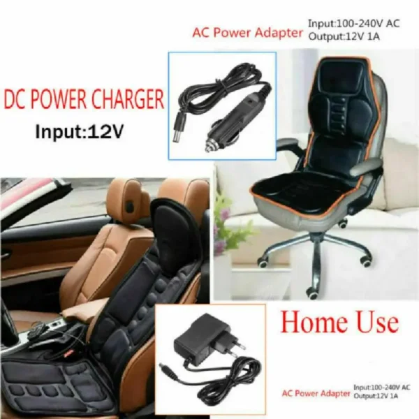 2024 Multifunctional Car Chair Body Massage Heat Mat Seat Cover Cushion Neck Pain Lumbar Support Pad Back Massager - Image 6