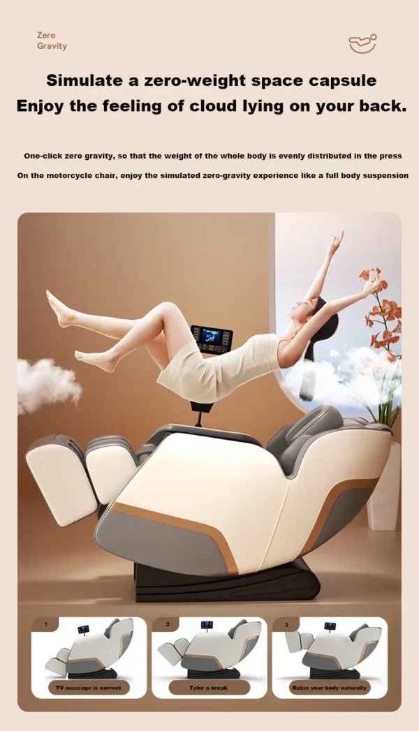 4D Fully Automatic Full Body Massager Zero Gravity Folding Recliner 3d Zero Gravity Massage Chair - Image 5