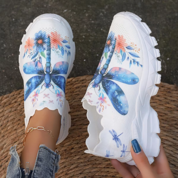 Top On Sale Product Recommendations! Women Casual Shoes Spring Autumn Fashion Graphic Printing Anti-slip Flat Sneakers Women Outdoor Comfortable Soft Shoes Women