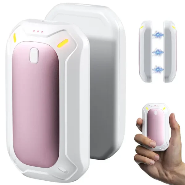 Hand Warmers Rechargeable Electric Hand Warmer 2 Pack Double-Sided Warming Portable Heater 12 Max Heating Time Hand Warmer Gifts