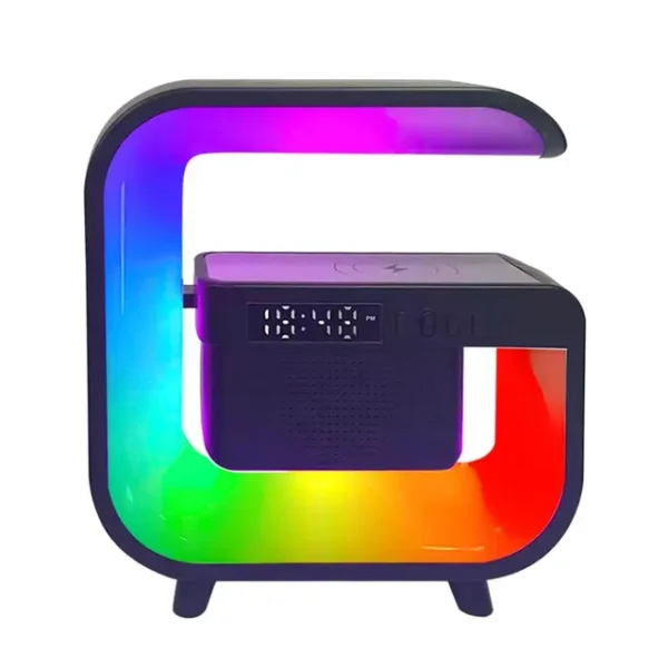 Multifunction Wireless Charger Stand Bluetooth 5.0 Speaker Fm Tf Rgb Night Light Fast Charging Station For Xiaomi Iphone Samsung