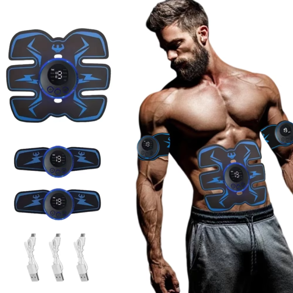 USB Rechargeable EMS Muscle Stimulator Wireless Muscle Stimulation Trainer Smart Fitness Abdominal Training Slimming Device