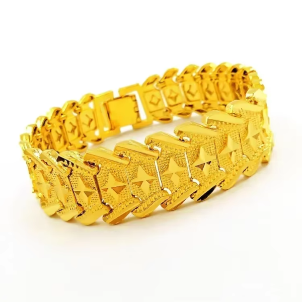 Top On Sale Product Recommendations! High-quality gold bracelet 24k domineering watch chain real gold jewelry 999 high-end jewelry AU750 mens and womens bracelets